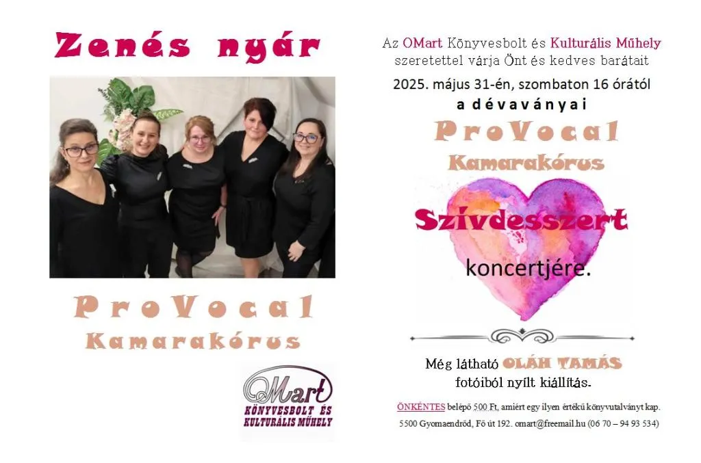 ProVocal Kamarakórus Szívdesszert című koncertje