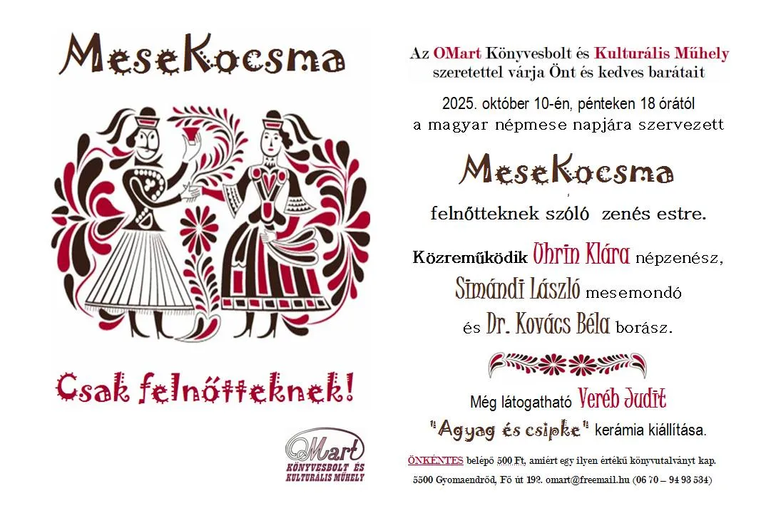 MeseKocsma - Felnőttmesék borkóstolással