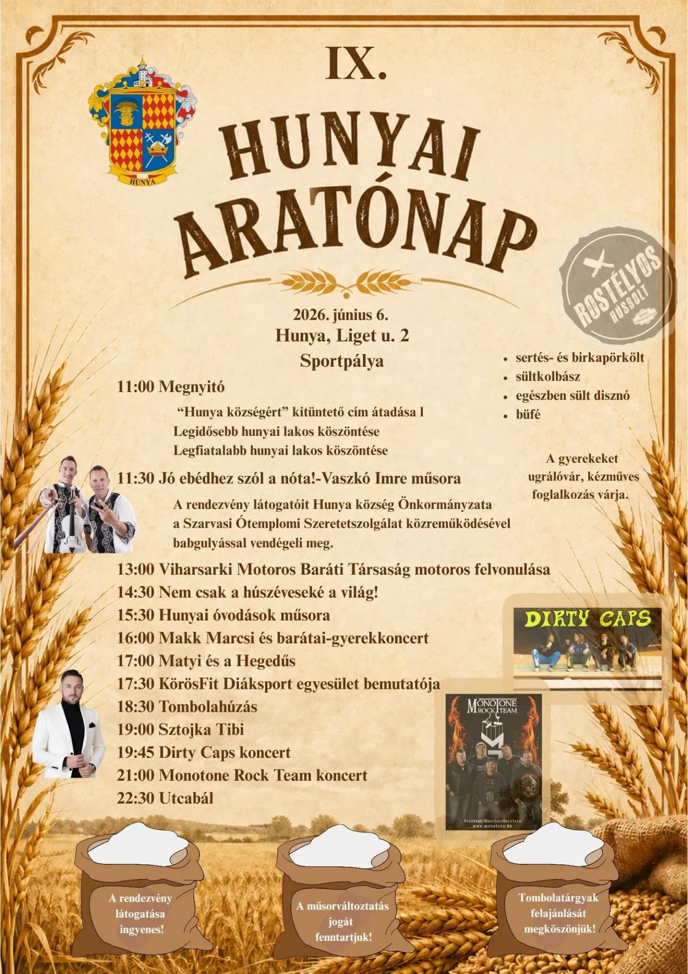 IX. Aratónapok - Hunya