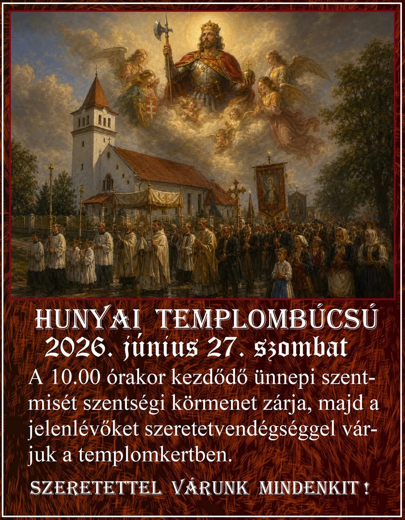 Gyalogos zarándoklat Hunyára 2026