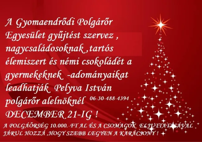 Karácsonyi adománygyűjtés