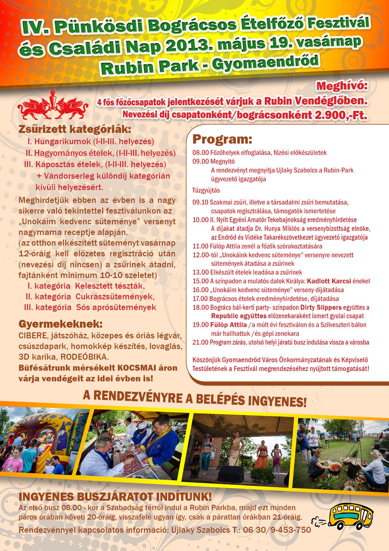 Festivalului de gătit la ceaun si Ziua Familiei de Rusalii