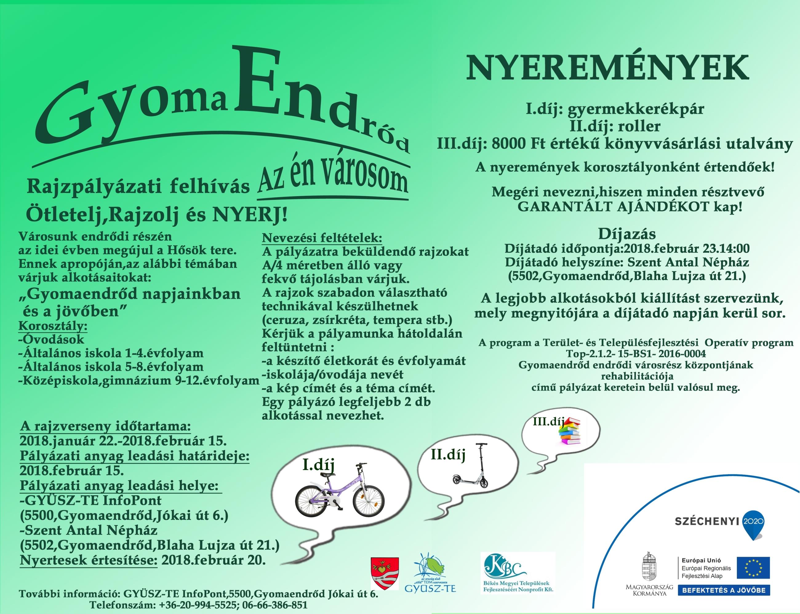 "Gyomaendrőd az én városom" - rajzpályázati felhívás