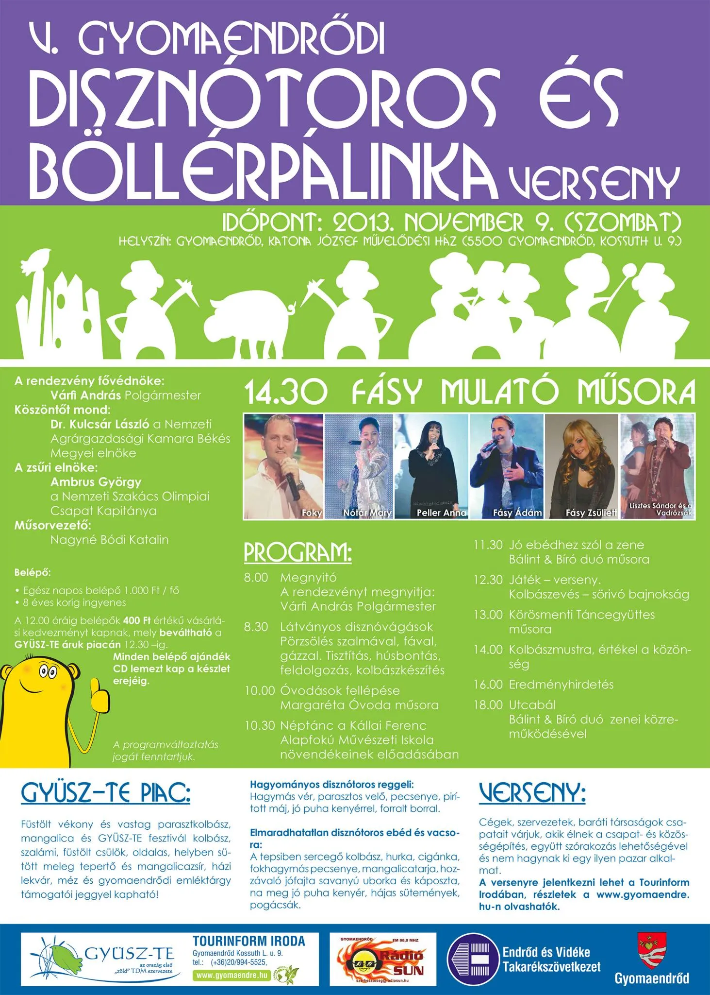 V. Gyomaendrődi Disznótoros és Böllérpálinka Verseny