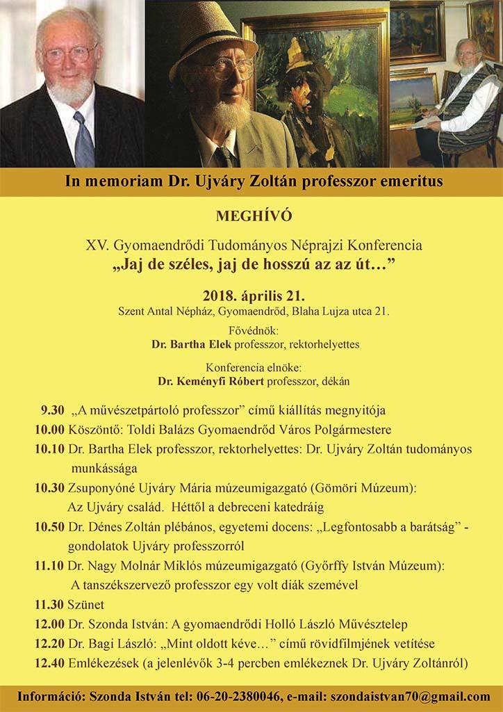 XV. Gyomaendrődi Tudományos Néprajzi Konferencia