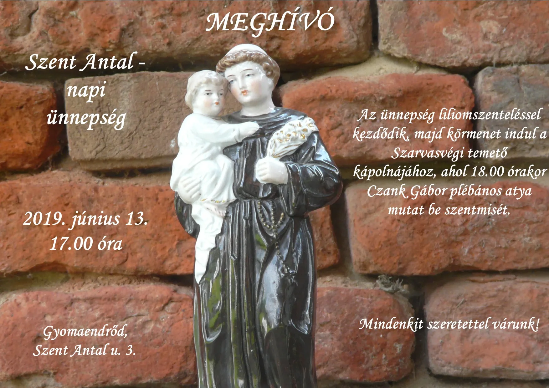 Szent Antal napi ünnepség