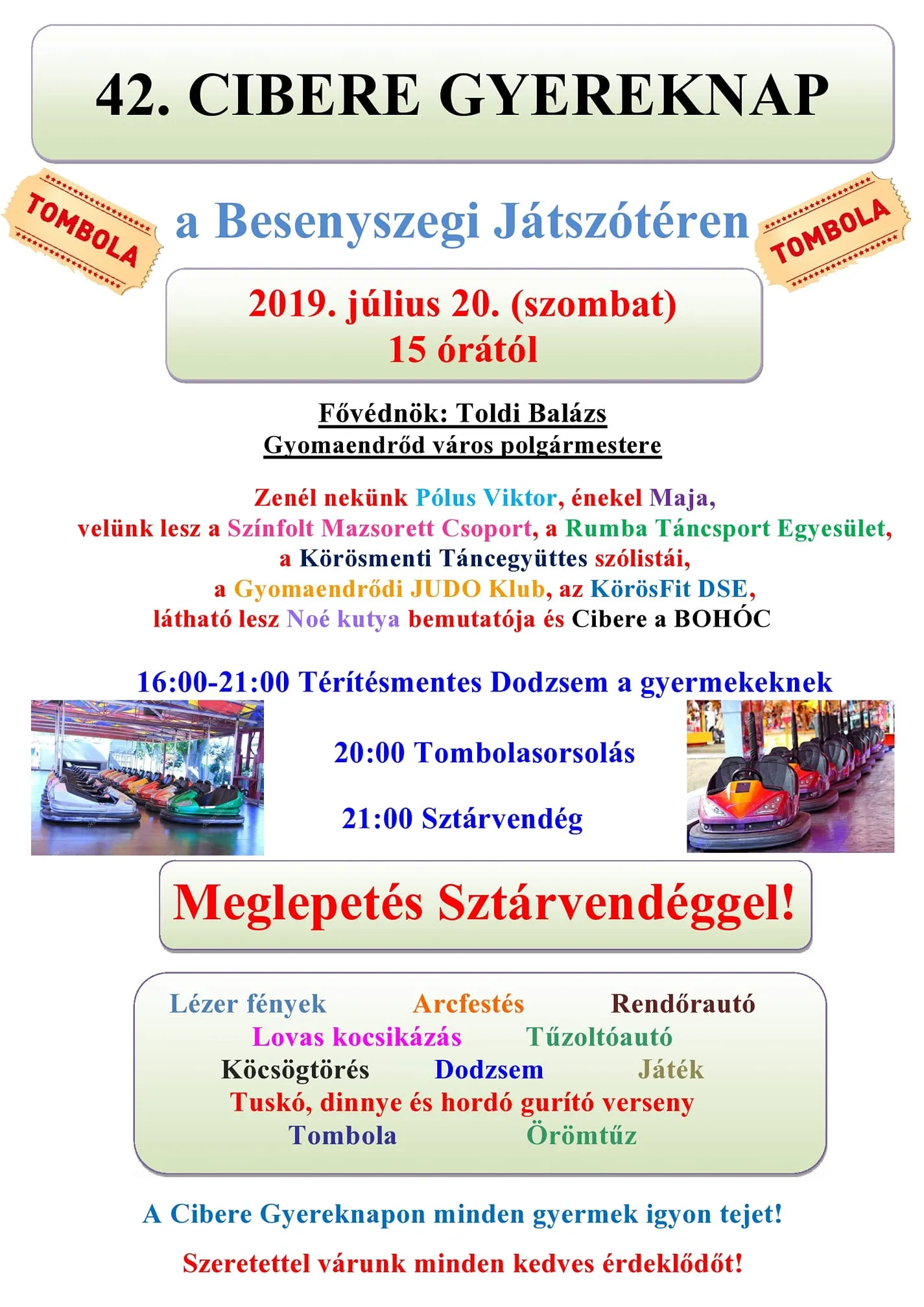 42. Cibere GyerekNap a Besenyszegi játszótéren