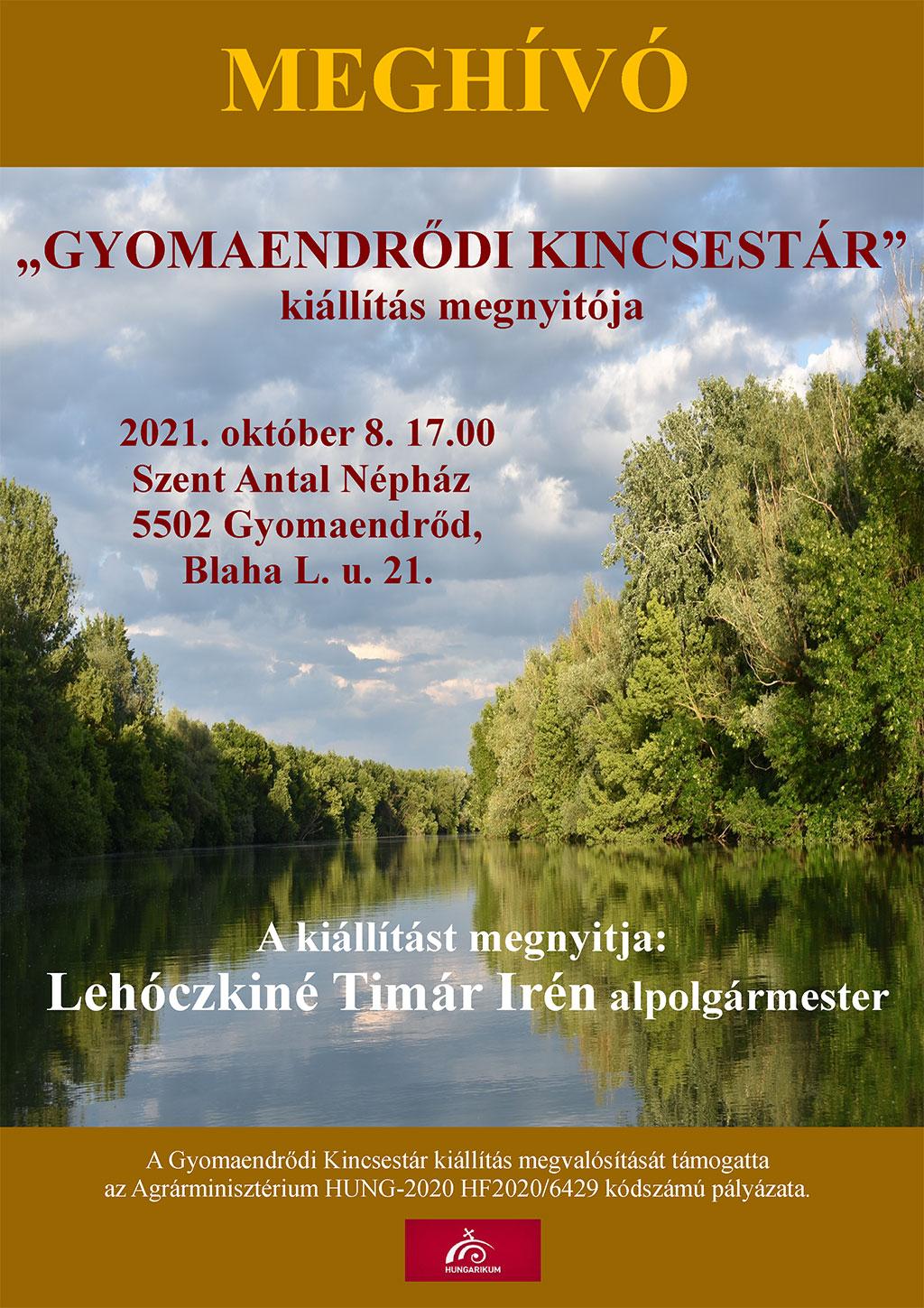 “Gyomaendrődi kincsestár” kiállítás megnyitója