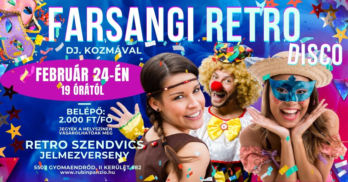 Farsangi retro disco a Rubin Panzióban