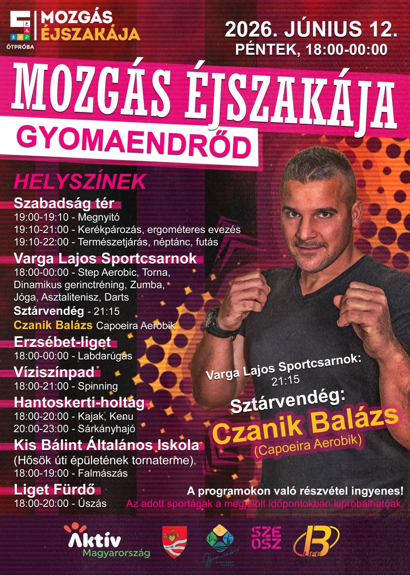 Mozgás Éjszakája 2026 - Gyomaendrőd